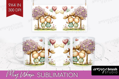 Couple Animals Mug Wrap - Valentines Day Mug PNG Sublimation Product Image 1