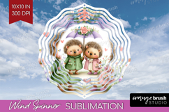 Couple Animals Wind Spinner Sublimation PNG - Valentines Day Product Image 1