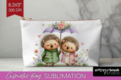 Couple Animals Cosmetic Bag - Valentines Day Makeup Bag PNG Product Image 1