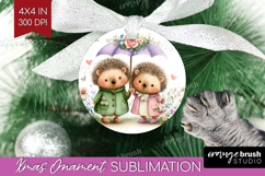 Couple Animals Ornament PNG - Valentines Day PNG Sublimation Product Image 1