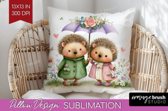 Couple Animals Pillow Sublimation - Valentines Day Pillow Product Image 1