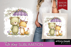 Couple Animals Tote Bag - Valentines Day Tote Bag PNG Product Image 1