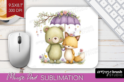 Couple Animals Mouse Pad Sublimation - Valentines Day PNG Product Image 1