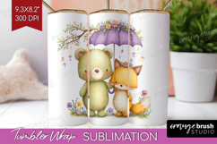 Couple Animals Tumbler Wrap - Valentines Day Tumbler PNG Product Image 1
