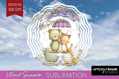 Couple Animals Wind Spinner Sublimation PNG - Valentines Day Product Image 1