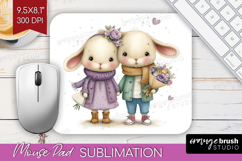 Couple Animals Mouse Pad Sublimation - Valentines Day PNG Product Image 1