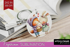 Couple Animals Keychain PNG - Valentines Day Keychain Product Image 1