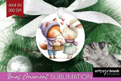 Couple Animals Ornament PNG - Valentines Day PNG Sublimation Product Image 1