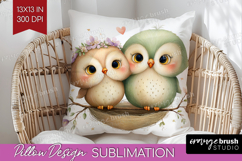 Couple Animals Pillow Sublimation - Valentines Day Pillow Product Image 1