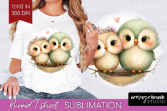 Couple Animals Round Tshirt Background - Valentines Day PNG Product Image 1