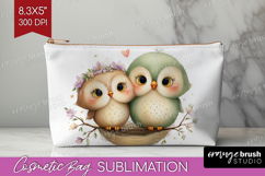 Couple Animals Cosmetic Bag - Valentines Day Makeup Bag PNG Product Image 1