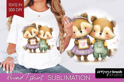 Couple Animals Round Tshirt Background - Valentines Day PNG Product Image 1