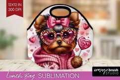 Valentine Dog Lunch Bag - Cute Puppy Lunch Bug PNG Product Image 1