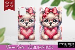 Valentine Dog Phone Case PNG - Cute Puppy Case PNG Product Image 1
