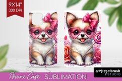 Valentine Dog Phone Case PNG - Cute Puppy Case PNG Product Image 1