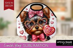 Valentine Dog Lunch Bag - Cute Puppy Lunch Bug PNG Product Image 1