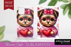 Valentine Dog Phone Case PNG - Cute Puppy Case PNG Product Image 1