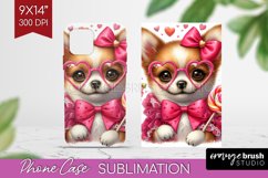 Valentine Dog Phone Case PNG - Cute Puppy Case PNG Product Image 1