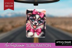 Valentine Dog Air Freshener PNG - Cute Puppy PNG Sublimation Product Image 1