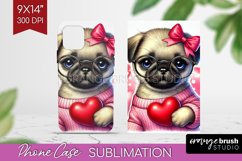 Valentine Dog Phone Case PNG - Cute Puppy Case PNG Product Image 1