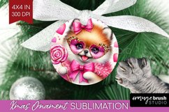 Valentine Dog Ornament PNG - Cute Puppy PNG Sublimation Product Image 1
