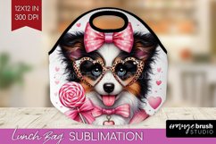 Valentine Dog Lunch Bag - Cute Puppy Lunch Bug PNG Product Image 1