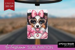 Valentine Dog Air Freshener PNG - Cute Puppy PNG Sublimation Product Image 1