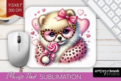 Valentine Dog Mouse Pad Sublimation - Cute Puppy Mousepad Product Image 1