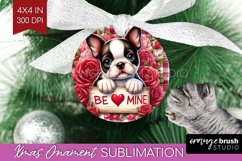 Valentine Dog Ornament PNG - Valentines Day PNG Sublimation Product Image 1