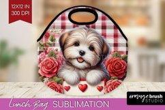 Valentine Dog Lunch Bag - Valentines Day Lunch Bug PNG Product Image 1