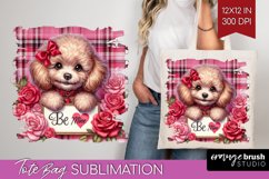 Valentine Dog Tote Bag - Valentines Day Tote Bag PNG Product Image 1