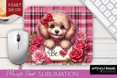 Valentine Dog Mouse Pad Sublimation - Valentines Day PNG Product Image 1