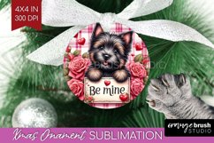 Valentine Dog Ornament PNG - Valentines Day PNG Sublimation Product Image 1