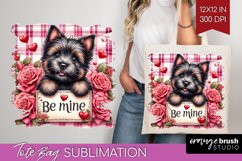 Valentine Dog Tote Bag - Valentines Day Tote Bag PNG Product Image 1