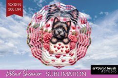 Valentine Dog Wind Spinner Sublimation PNG - Valentines Day Product Image 1