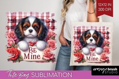 Valentine Dog Tote Bag - Valentines Day Tote Bag PNG Product Image 1