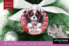 Valentine Dog Ornament PNG - Valentines Day PNG Sublimation Product Image 1