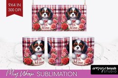 Valentine Dog Mug Wrap - Valentines Day Mug PNG Sublimation Product Image 1