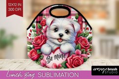 Valentine Dog Lunch Bag - Valentines Day Lunch Bug PNG Product Image 1