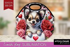 Valentine Dog Lunch Bag - Valentines Day Lunch Bug PNG Product Image 1