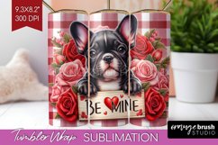 Valentine Dog Tumbler Wrap - Valentines Day Tumbler PNG Product Image 1