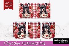 Valentine Dog Mug Wrap - Valentines Day Mug PNG Sublimation Product Image 1