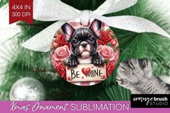 Valentine Dog Ornament PNG - Valentines Day PNG Sublimation Product Image 1