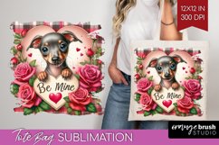 Valentine Dog Tote Bag - Valentines Day Tote Bag PNG Product Image 1