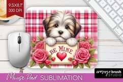 Valentine Dog Mouse Pad Sublimation - Valentines Day PNG Product Image 1
