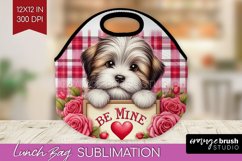 Valentine Dog Lunch Bag - Valentines Day Lunch Bug PNG Product Image 1