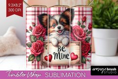Valentine Dog Tumbler Wrap - Valentines Day Tumbler PNG Product Image 1