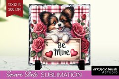 Valentine Dog Slate PNG - Valentines Day Square Slate Product Image 1