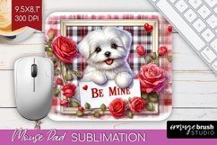 Valentine Dog Mouse Pad Sublimation - Valentines Day PNG Product Image 1