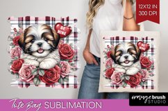 Valentine Dog Tote Bag - Valentines Day Tote Bag PNG Product Image 1